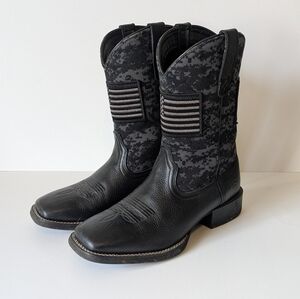 Ariat Black Camo Sport Patriot Western Square Toe Boot 8.5 D Men's Western Ranch